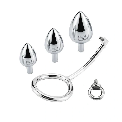 Set Stainless Hook Ring Cock Steel 4663 with Anal DiscreetChoice 0902